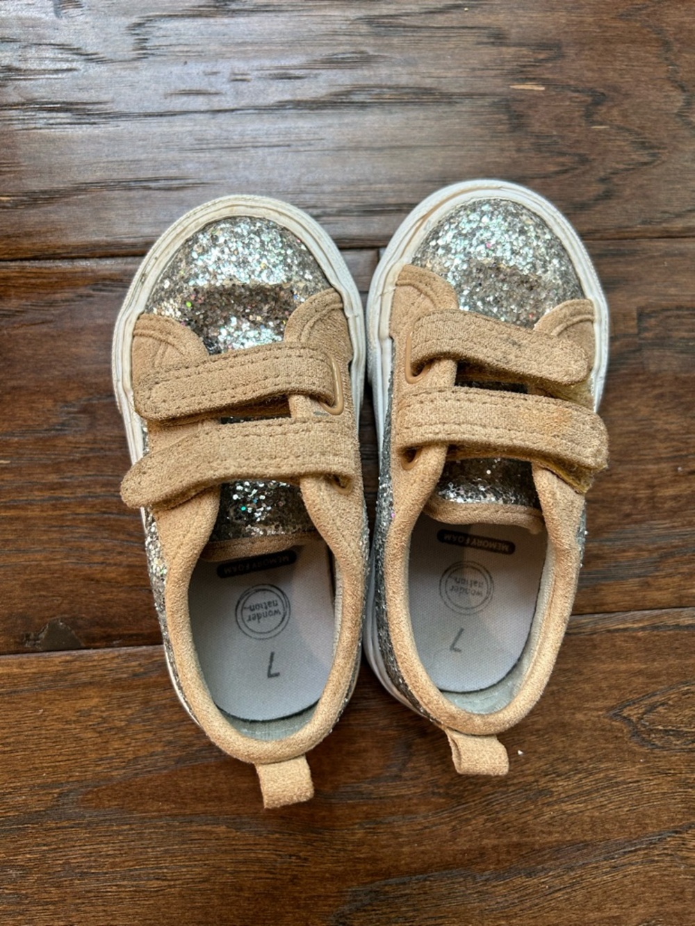 Wonder Nation Sparkly Shoes Toddler Girl Size 7